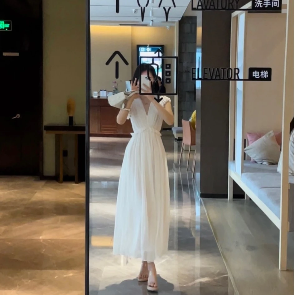 【李李家】高定白月光木耳边连衣裙