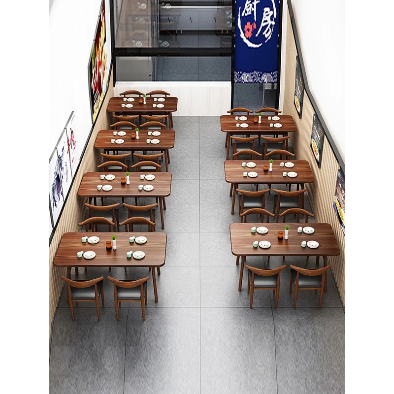 新疆西藏包邮快餐店桌椅组合餐厅面馆早餐店饭桌酒店商用餐饮桌子