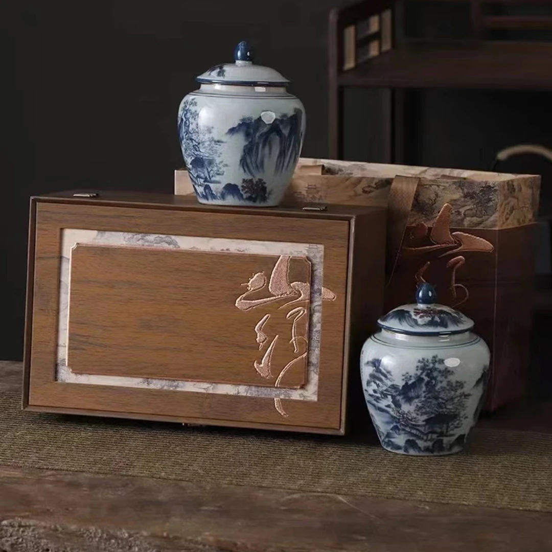 德邦快递送货上【山河】双瓷雀舌茶叶礼盒装250克