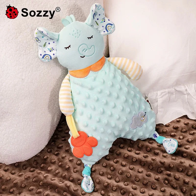 Jolly baby /sozzy安抚巾可入口啃咬豆豆绒宝宝哄睡神器安抚玩偶