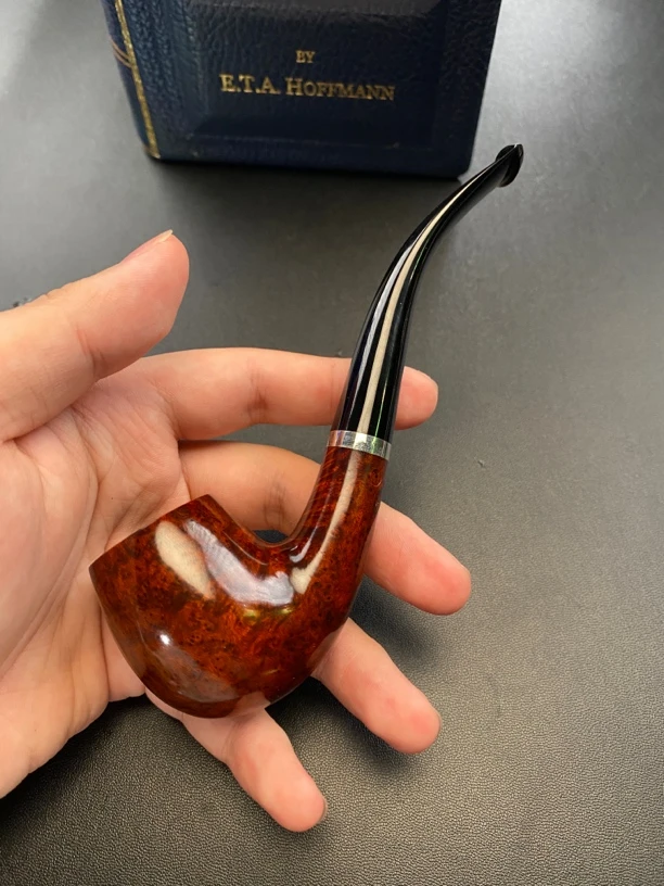 意大利进口soul mate品牌光面福尔摩斯弯石楠木烟斗送男友送领导