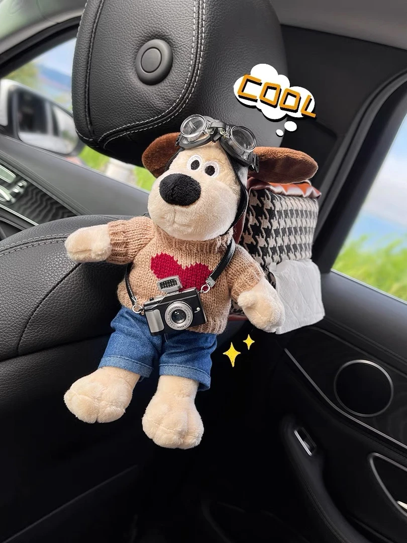 高端汽车内纸巾盒车载纸抽盒挂式车用创意高级感玩偶抽纸盒网红款