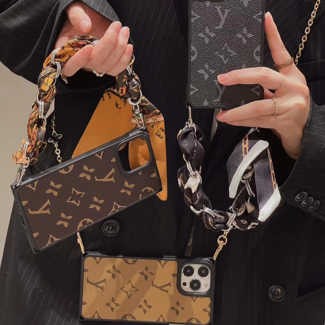 四角皮质斜挎壳全包12防摔13适用苹果15promax手机壳14创意个性