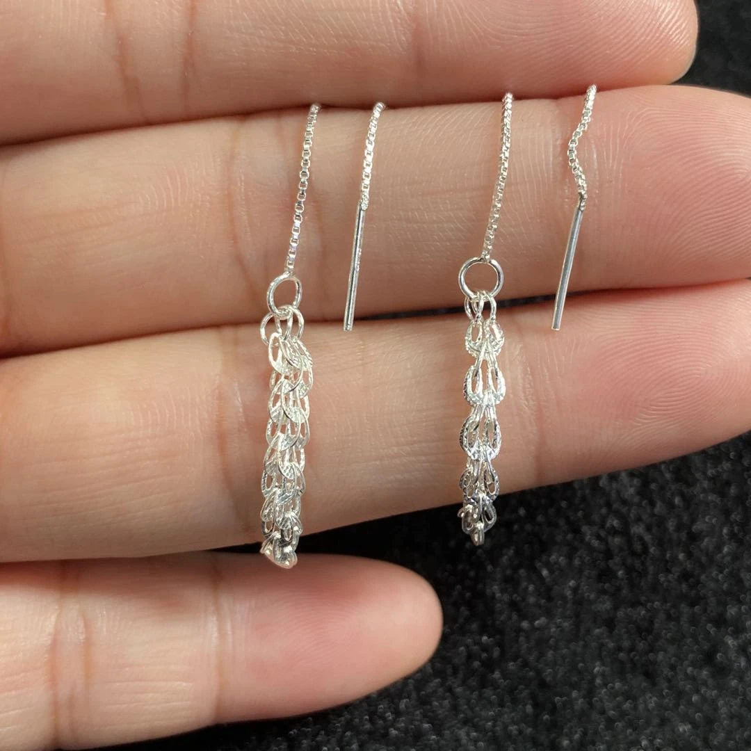 足银银制品 【星浩珠宝】足银耳线29-3T01G119