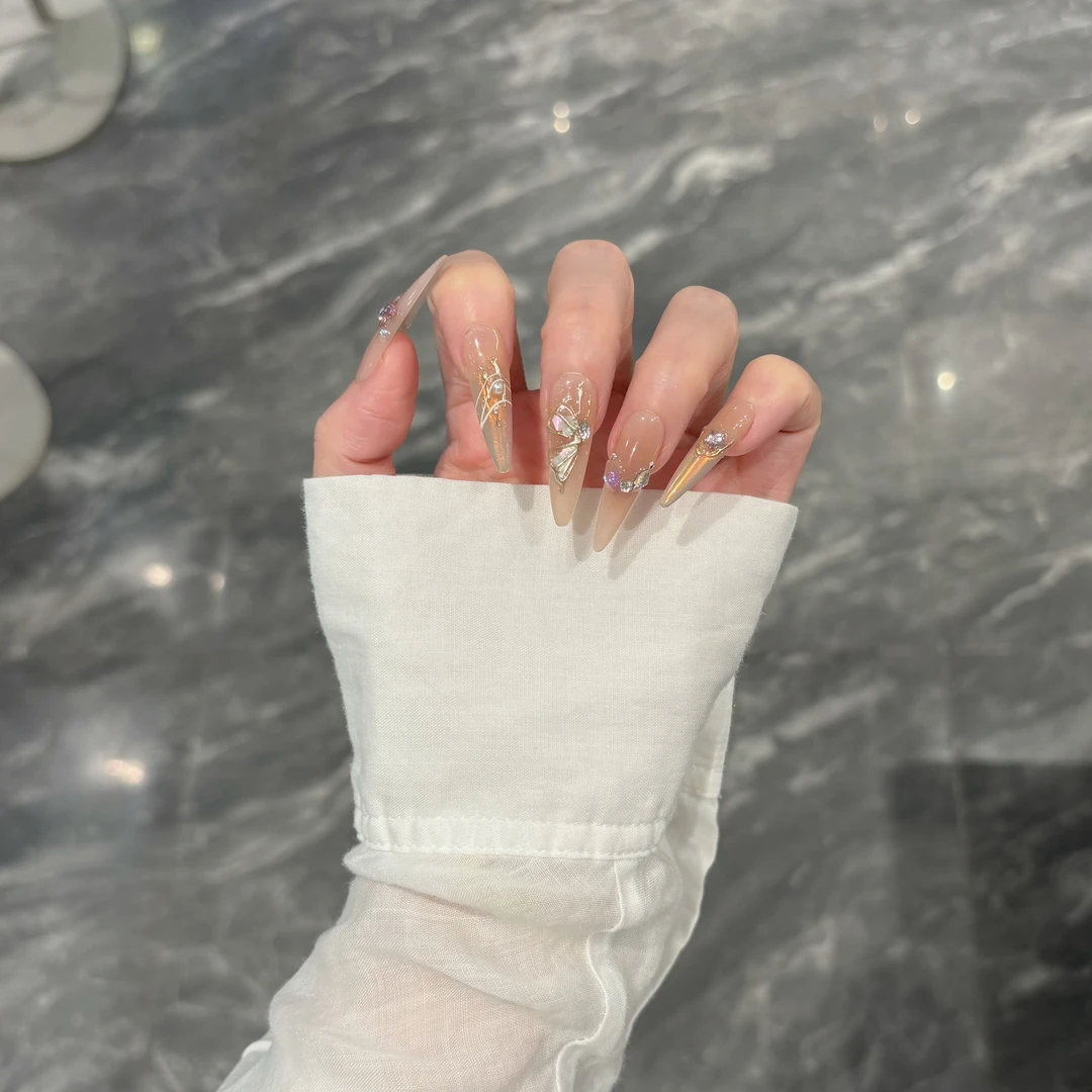 【贝壳蝴蝶181】柚米穿戴甲 秋冬百搭款可拆卸 送工具包