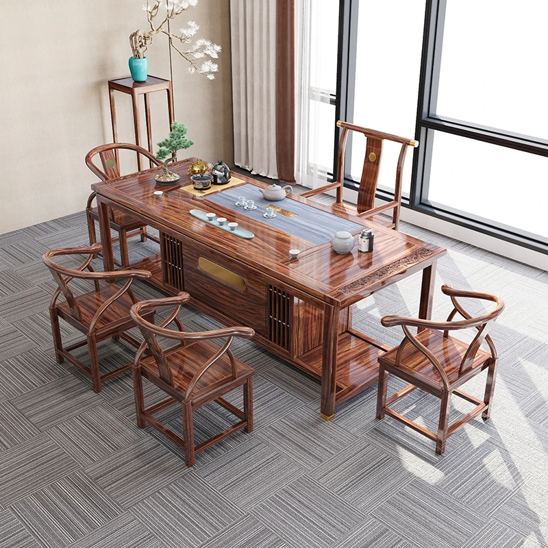 气吞山河新中式茶桌客厅家用简约禅意阳台办公室茶桌椅泡茶桌