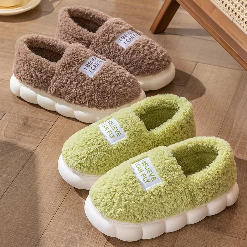 包跟棉鞋冬季包跟棉拖鞋包脚后跟男士情侣室内居家防水保暖月子