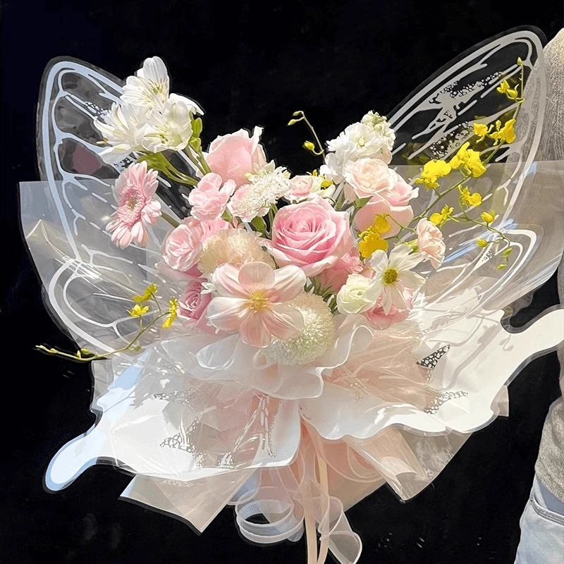 蝴蝶花束翅膀成品鲜花速递全国同城配送上送女友闺蜜生日告白花店