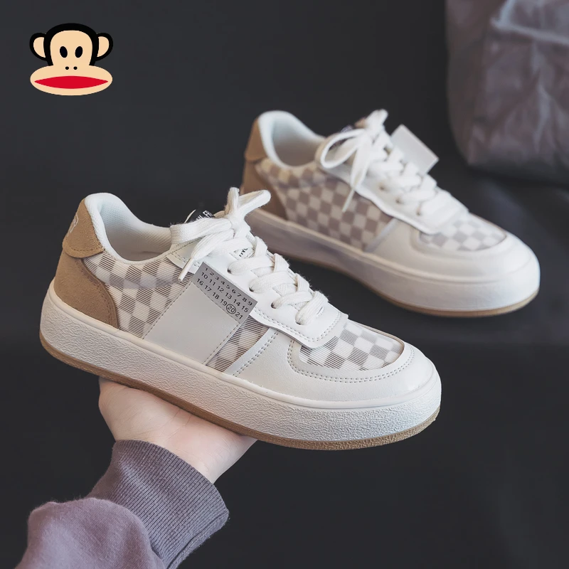 大嘴猴百搭小白鞋女款2024春季春秋网面女鞋小众板鞋休闲运动球鞋