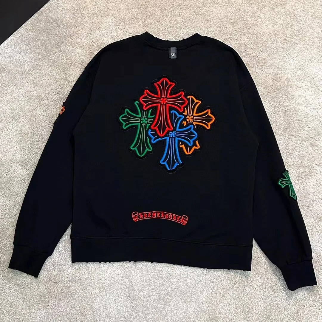 重工潮牌秋冬男士卫衣重磅全棉卫衣男时尚潮流刺绣男女同款3279