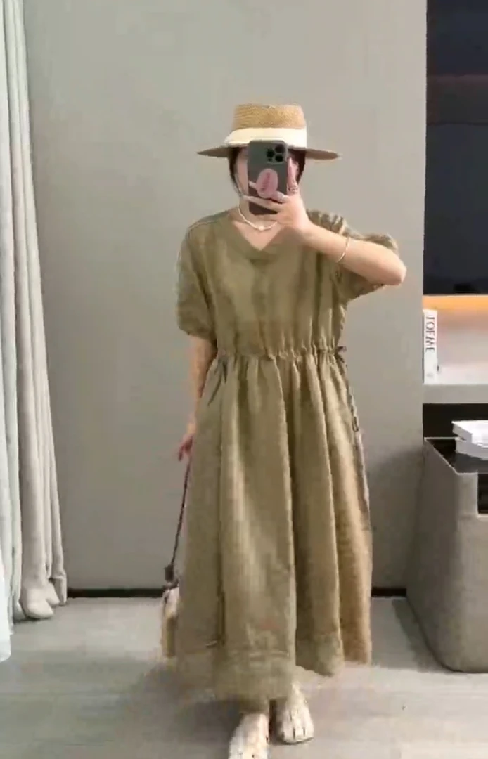 2024款 苎麻100%休闲长裙