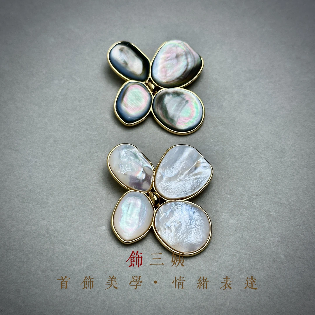 黄铜合成锆石胸针 【SSY394】手工复古胸针