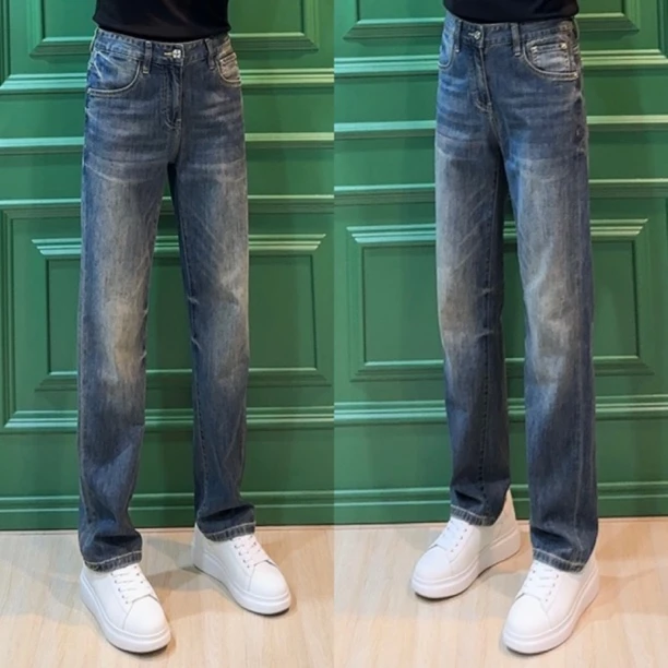 （清仓福利，不退不换）金标系列.高品质水洗复古牛仔裤