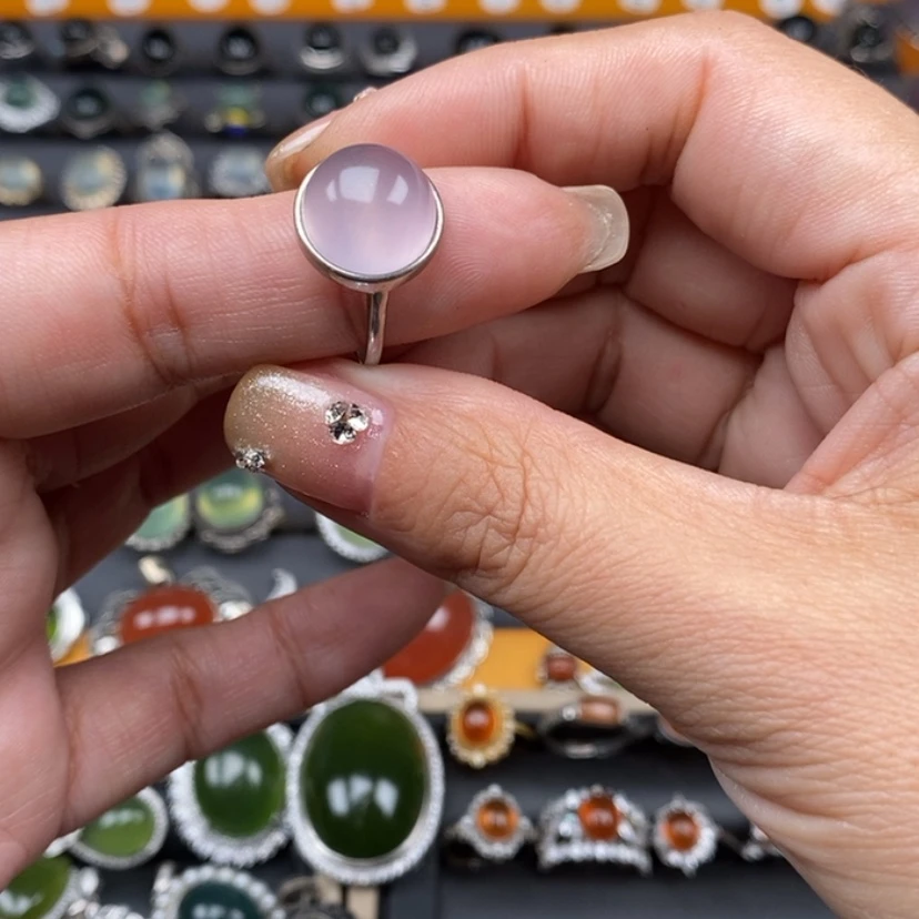 【闪购商品】萤石戒指银S925镶嵌今*