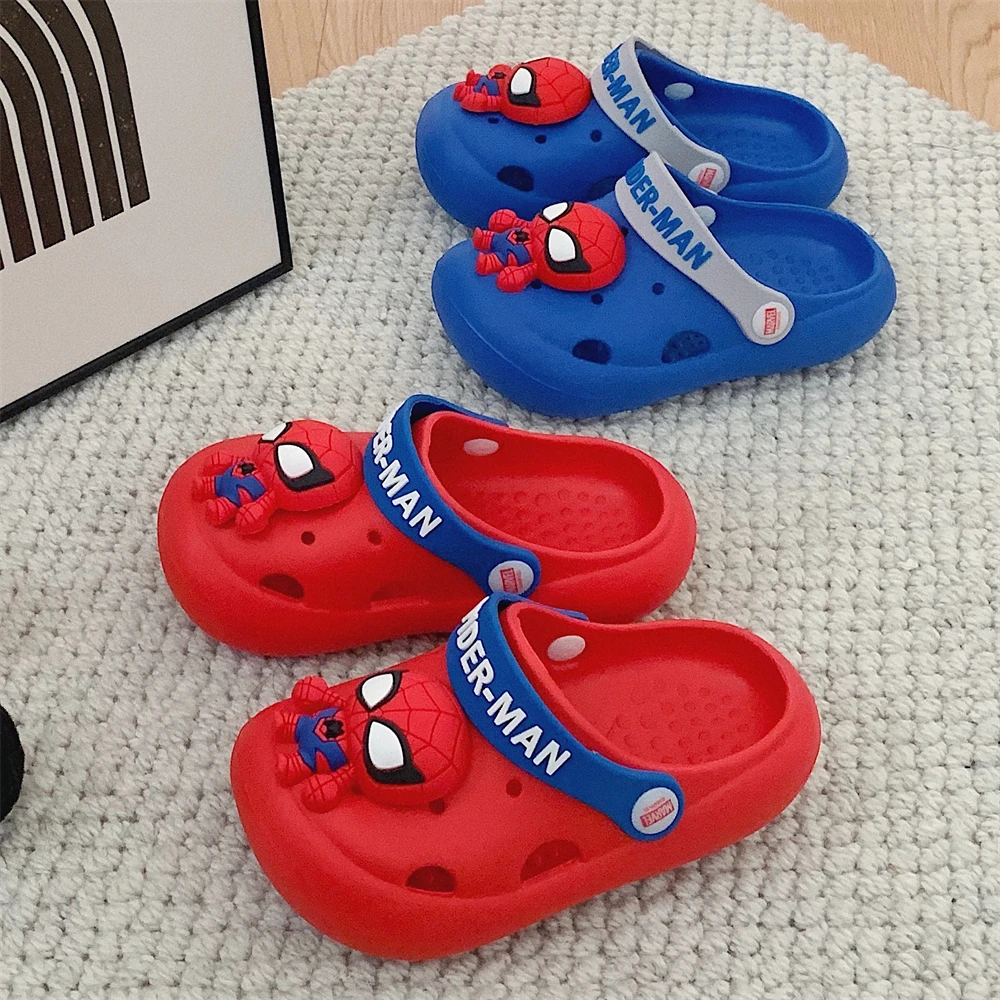 细细条 户外穿防滑两穿百搭沙滩凉鞋男夏季正版潮酷蜘蛛侠洞洞鞋