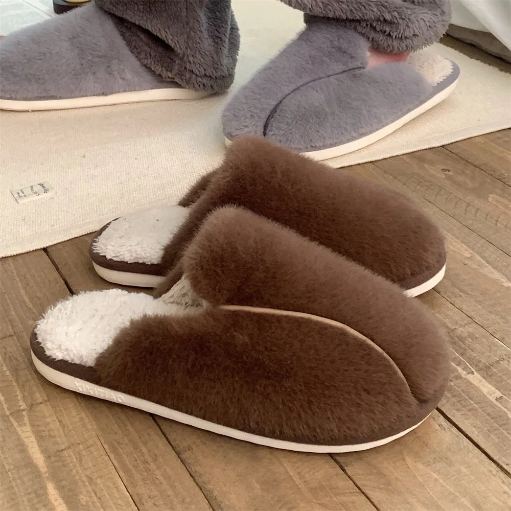 2025秋冬季男士包头保暖棉拖鞋ins时尚新款室内居家防滑毛绒棉鞋