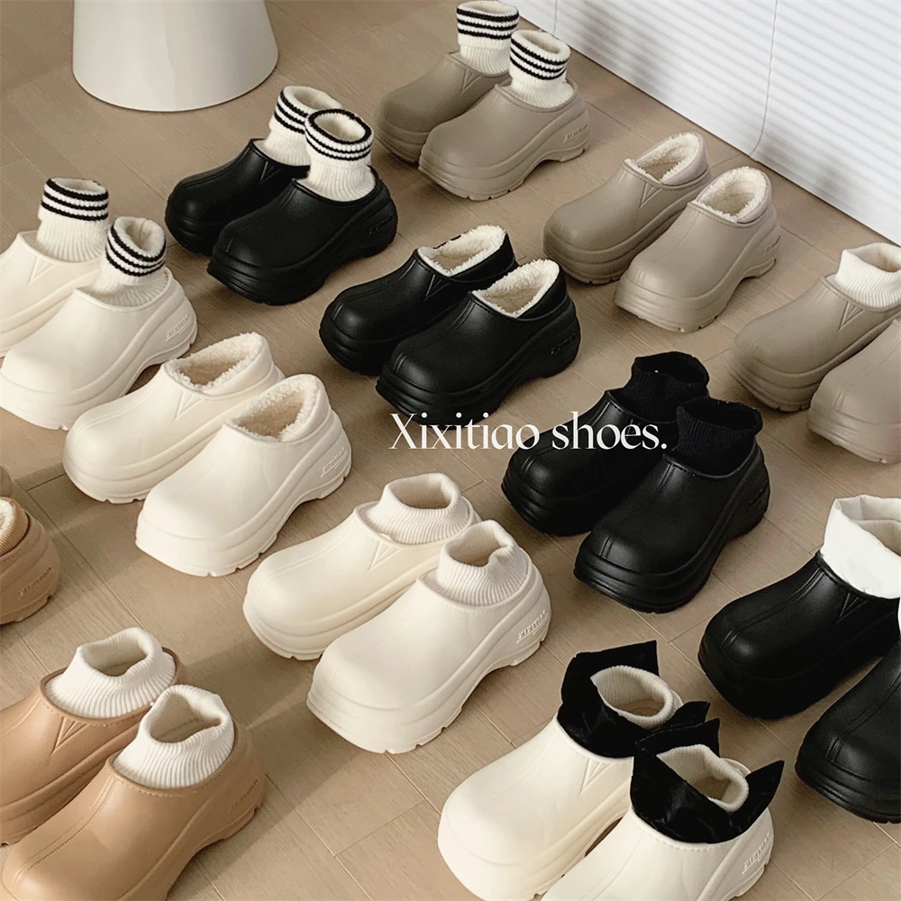 加绒加厚冬季运动风新款东北棉靴防滑百搭外穿保暖防水雪地靴女士