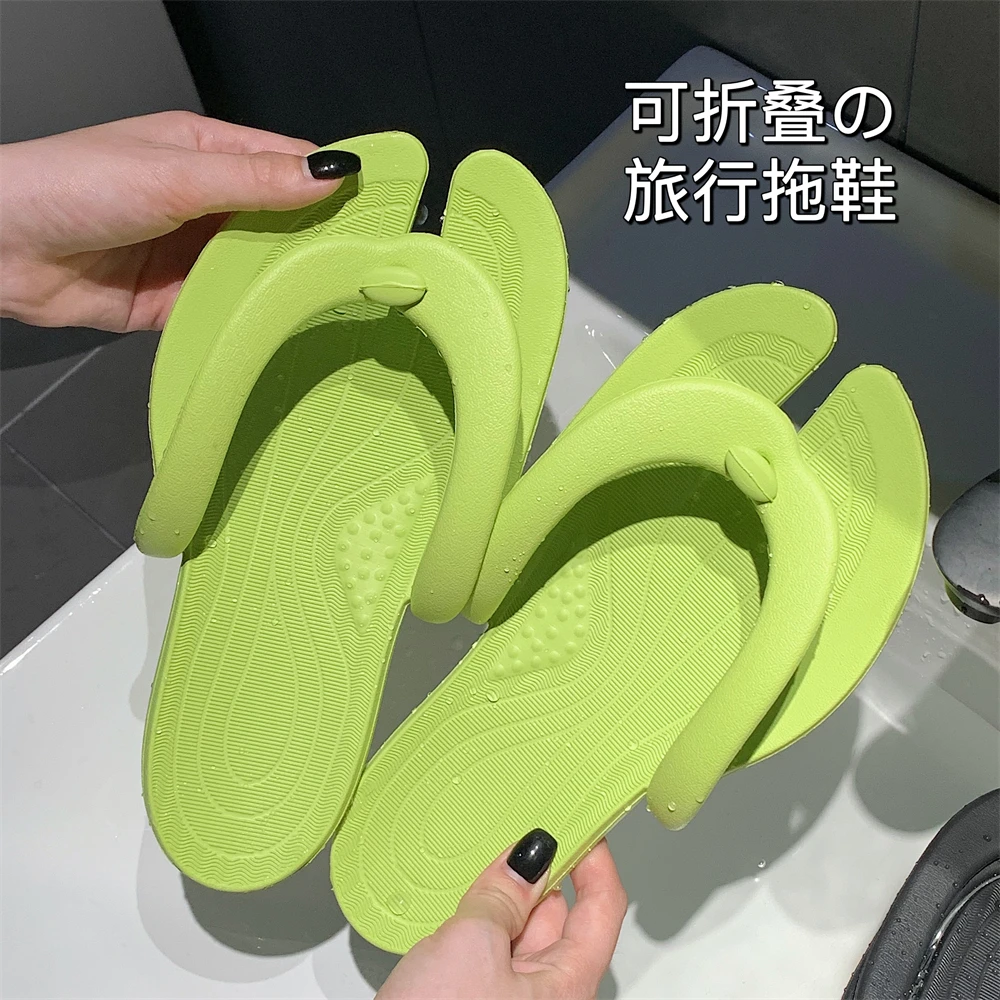 室内轻便防滑洗澡一次性人字拖游泳出差旅行便携式可折叠拖鞋男女