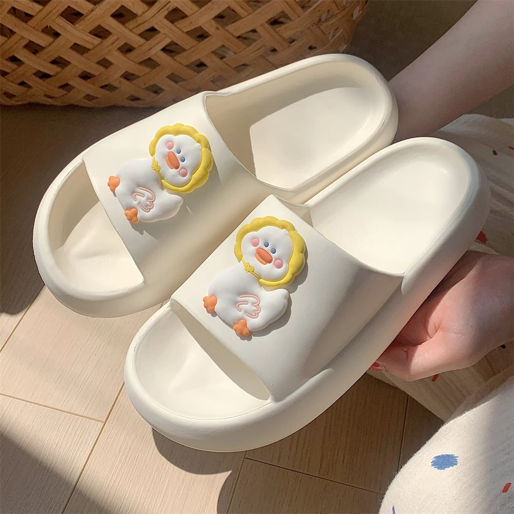 踩屎感小鸭子拖鞋男女夏居家室内防滑软底情侣百搭浴室洗澡凉拖鞋