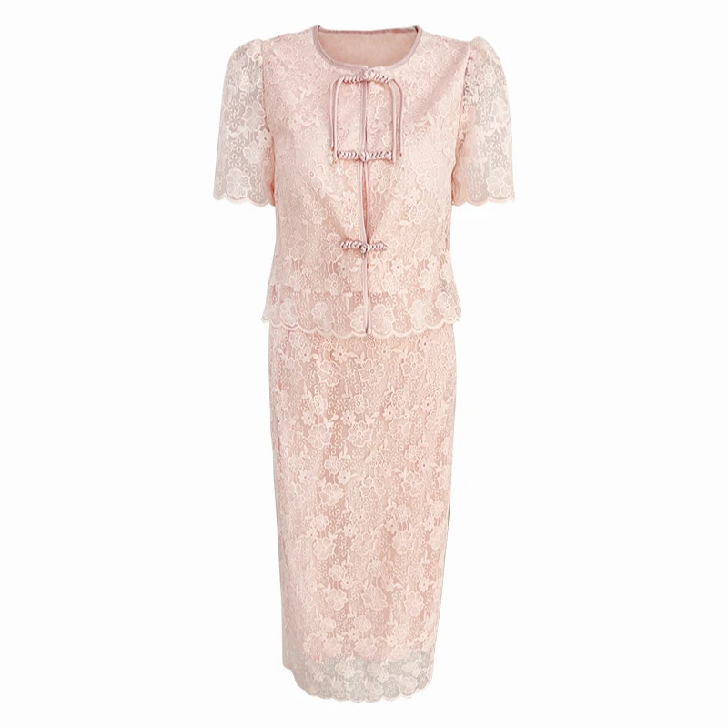 【大乔专属】BV07155189新中式蕾丝套装