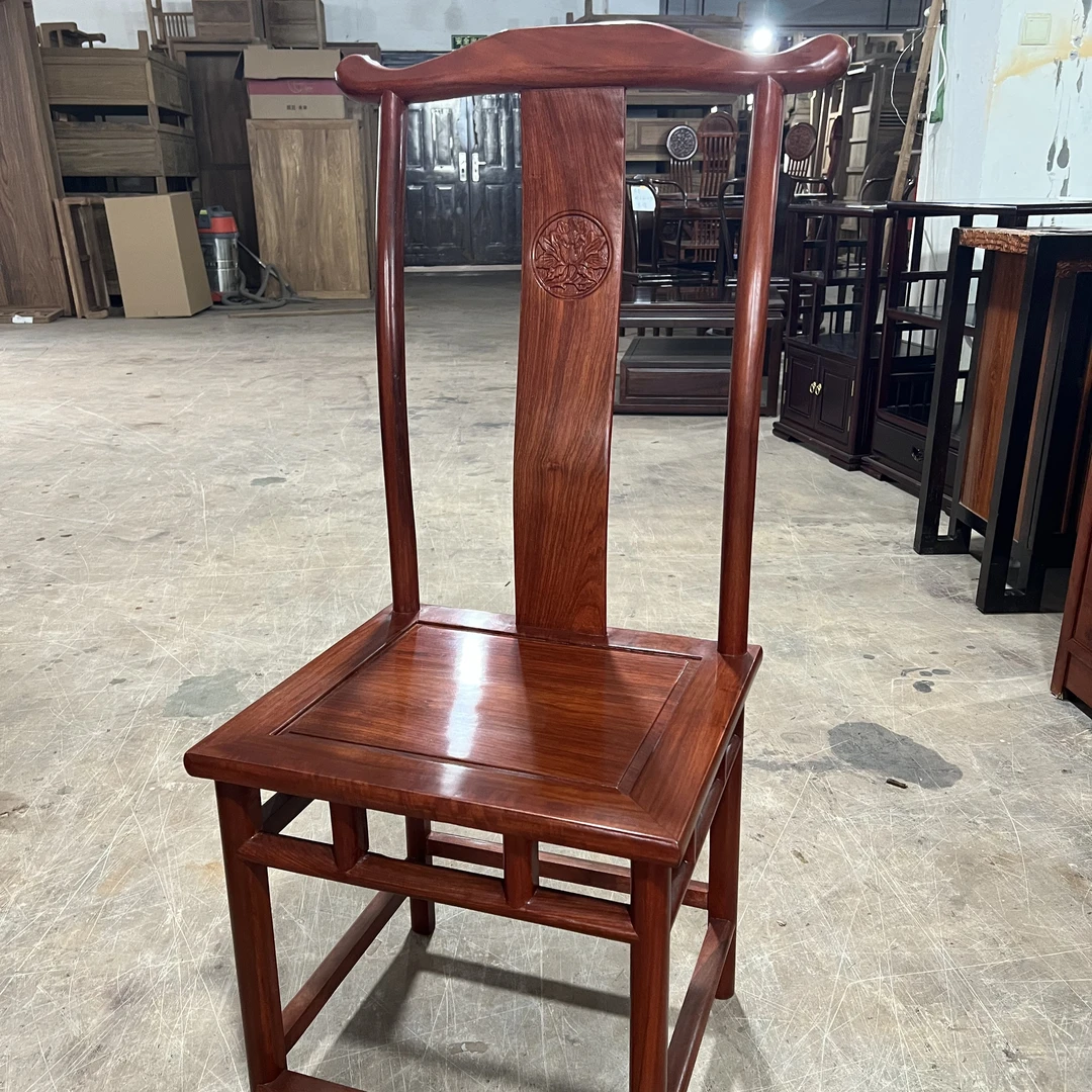 【张家大院】刺猬紫檀官帽椅书椅餐椅