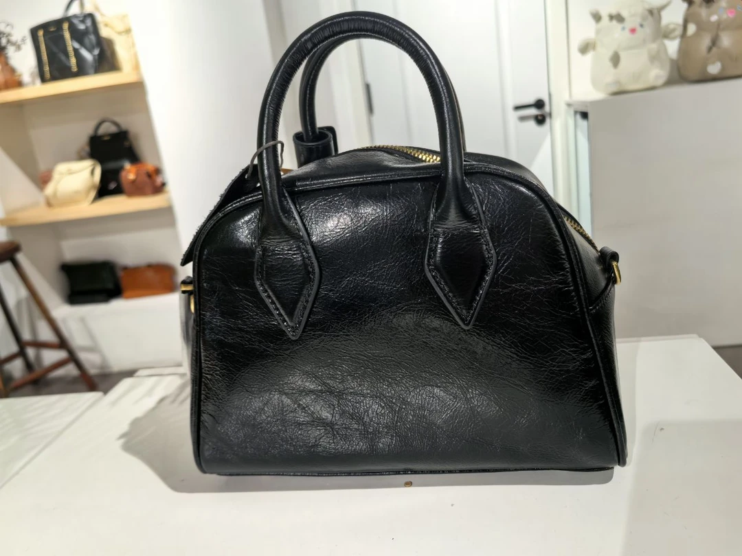 食草堂 箱包 女士包袋 手提包 斜挎包 梦萱（H） 经典头牛 保龄球包