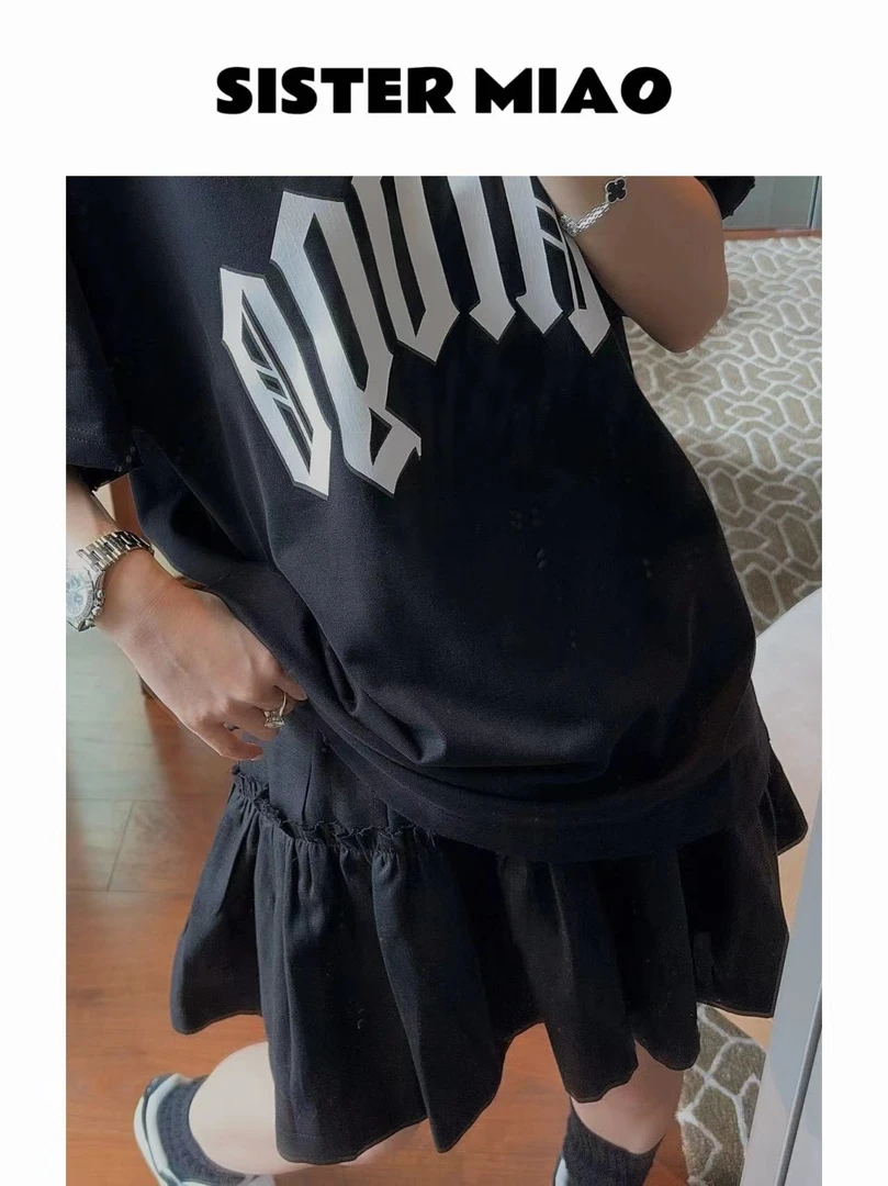 SISTER MIAO •自制花边短裙女装半身裙显瘦半身裙