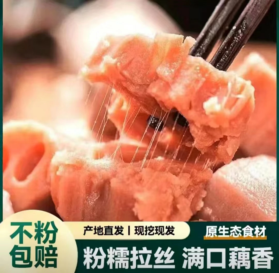 湖北粉藕洪湖莲藕新鲜现挖炖汤粉藕面藕糯米藕红藕湖藕野藕产地