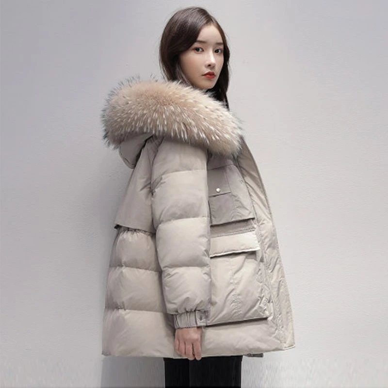 波司登大码羽绒服300斤女中长款胖mm200微胖加肥加大冬款派克服加