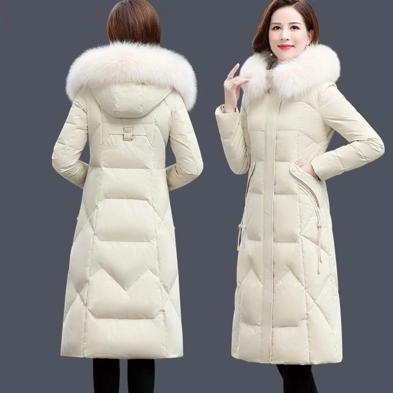 波司登品牌高端女装羽绒服新款冬季长款过膝加厚韩版修身显瘦女装