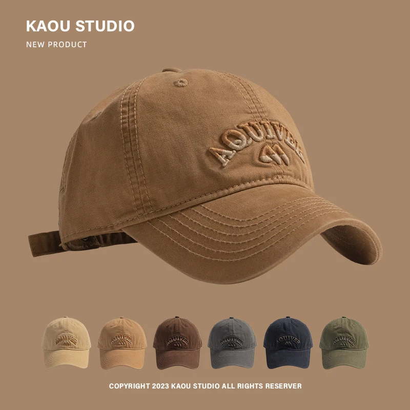 【设计师款】立体字母刺绣软顶棒球帽男女同款ins鸭舌帽显脸小