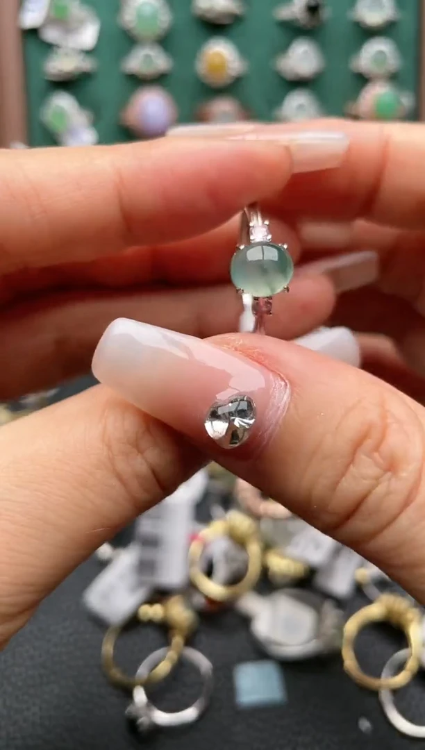 【闪购商品】翡翠戒指银S925镶嵌33333333333 7
