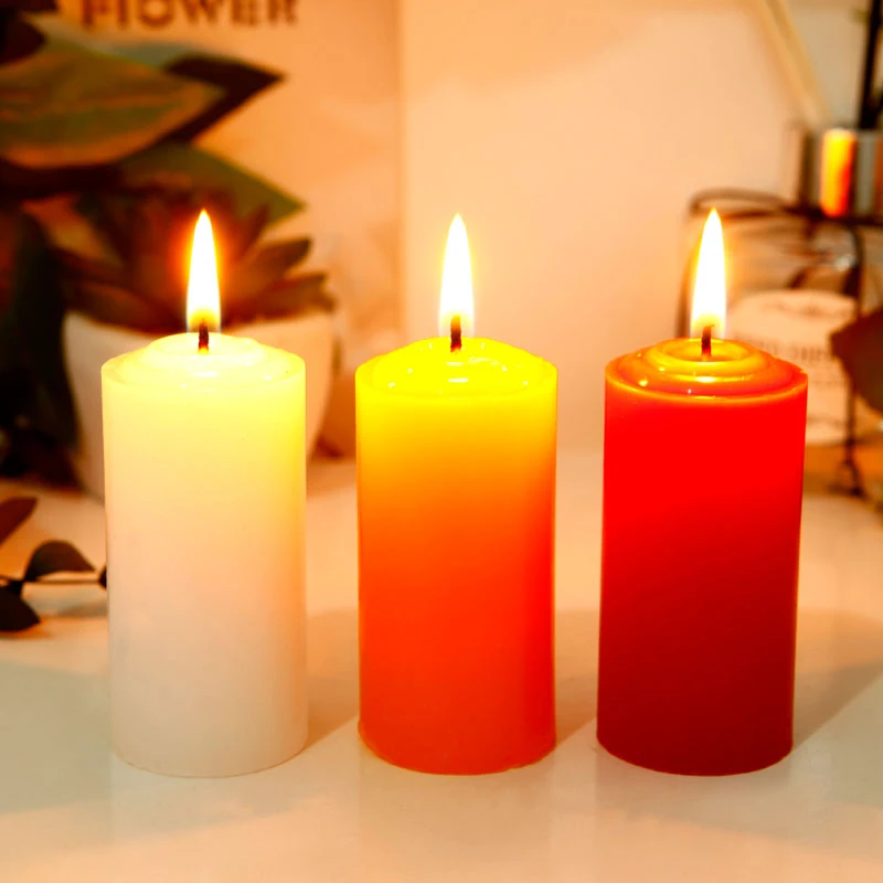 小蜡烛红色无烟无味家用照明普通黄白粗短型号圆柱款实验乔迁浪漫