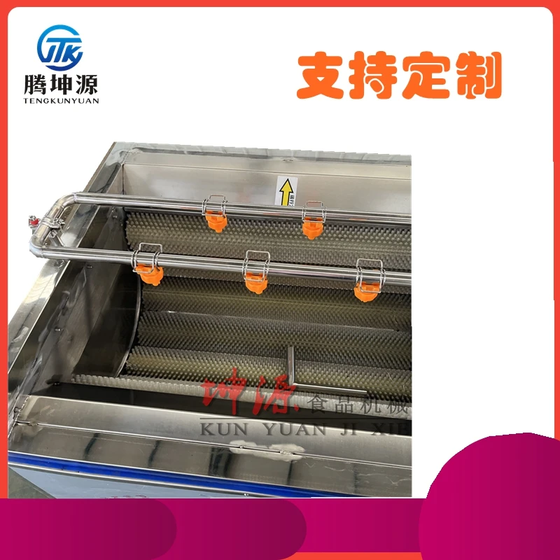 商用全自动猪蹄土豆毛辊清洗去皮机洋芋红薯萝卜莲藕生姜脱皮机