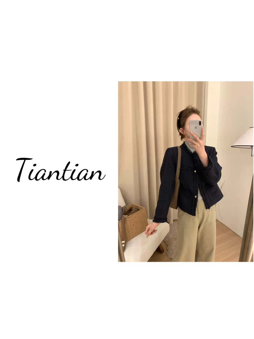 小香风短款百搭秋季时尚秋冬女外套1191