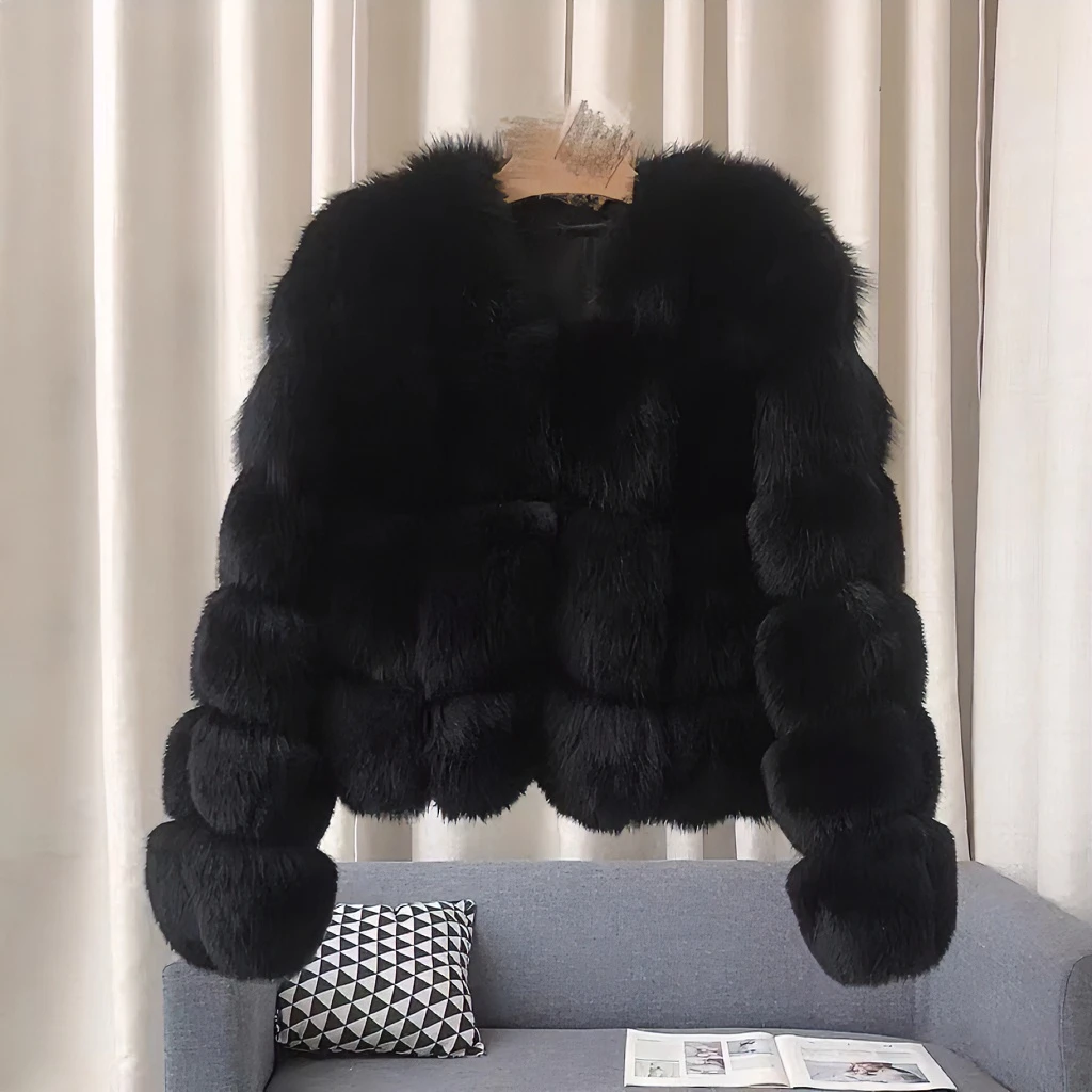 进口整皮 狐狸毛皮草外套女短款年轻款冬季新款时尚轻奢气质百搭