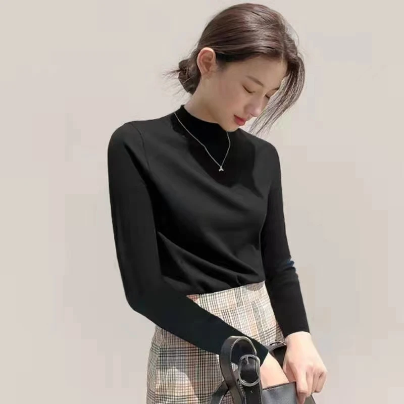 GIRDEAR/哥弟 秋冬时尚百搭保暖半高领打底羊毛衫1399330-4T089