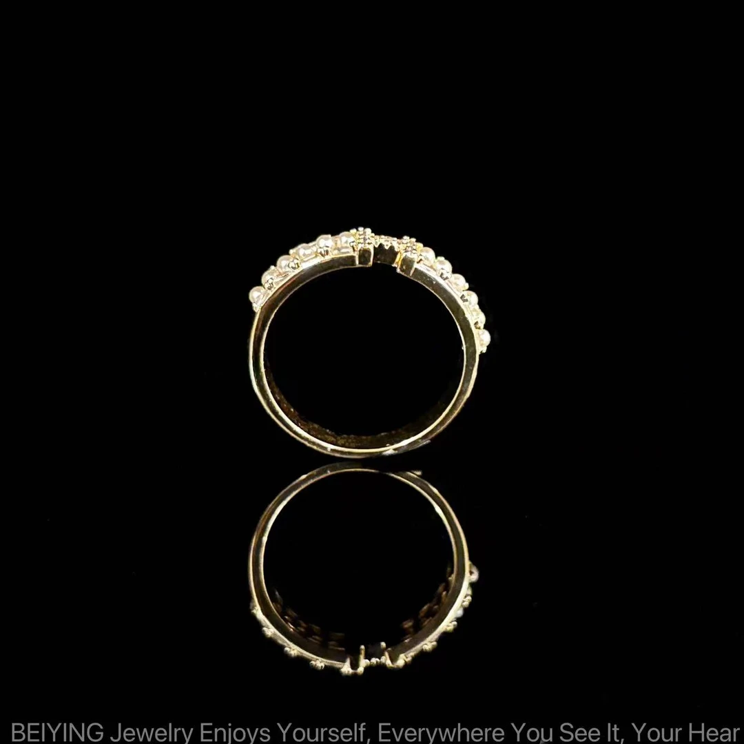 铜合金合成锆石戒指 2025新款C4526【流沙指环】BOBAOLI H戒指