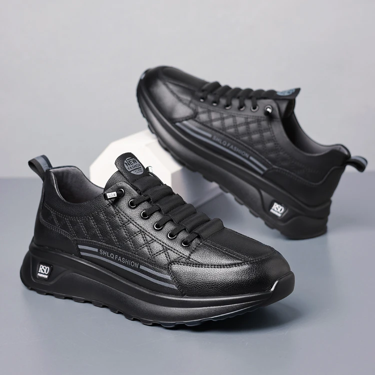 开春热卖防滑新款潮鞋软皮时尚舒适优质男士休闲鞋轻便透气运动鞋