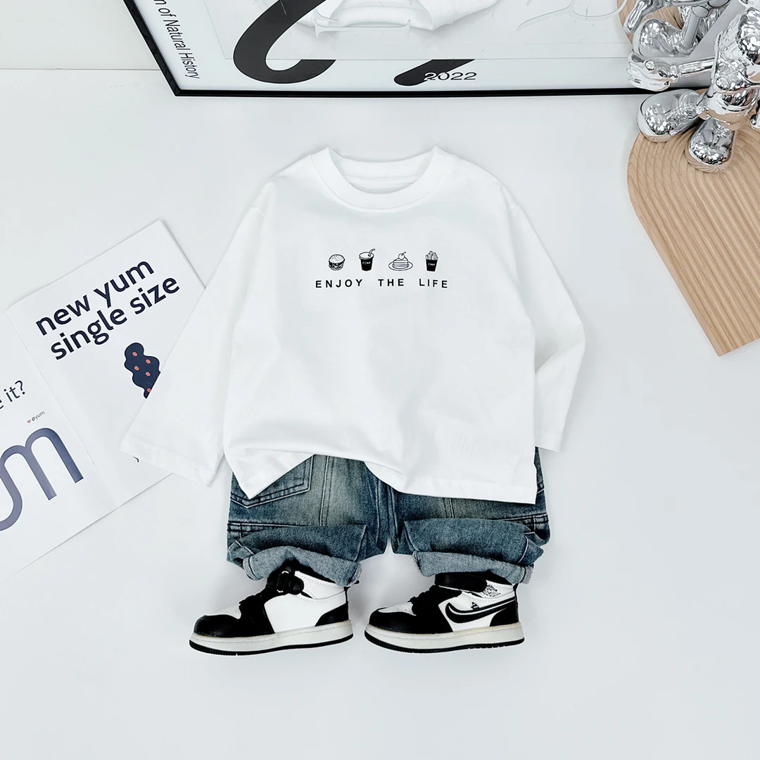男童长袖T恤2024新款秋装韩版圆领打底衫潮D-AY24858悠悠童话童装