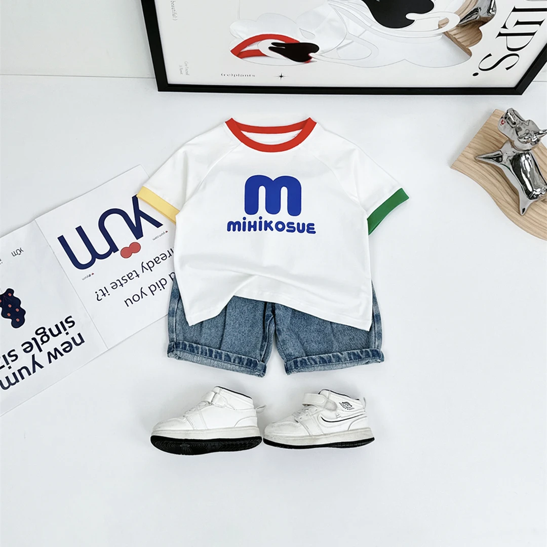 童装男童短袖T恤修身夏季装中大儿童2024新款潮D-AY24090悠悠童话