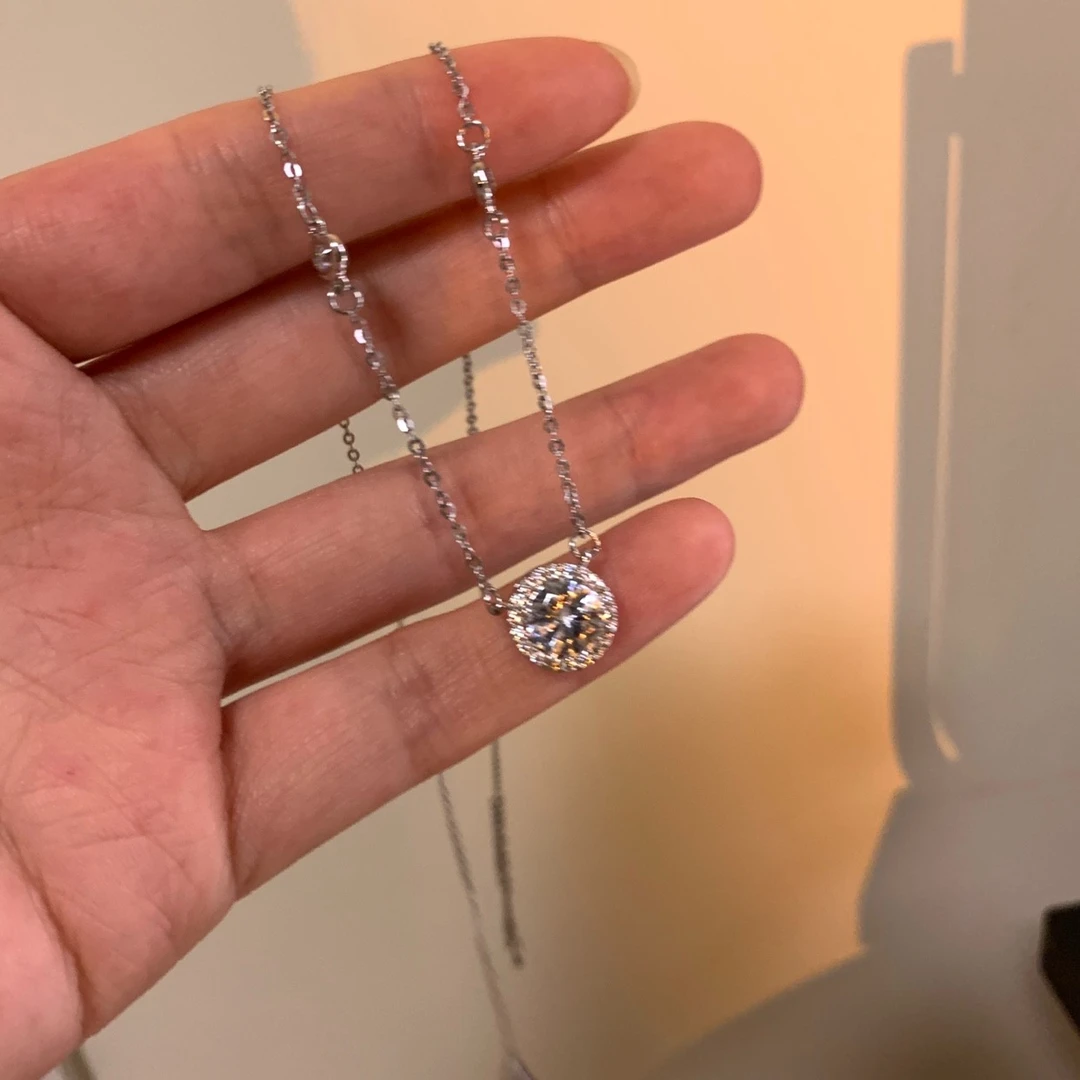 钛钢项链 店主推荐款！超闪小锆锆项链高级感小众设计通勤锁骨链