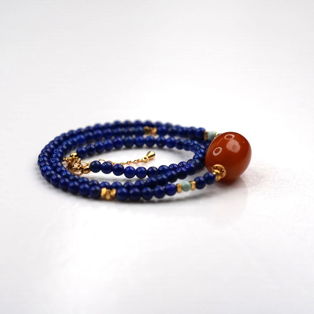 时尚气质青金万贯项链YMG24112807