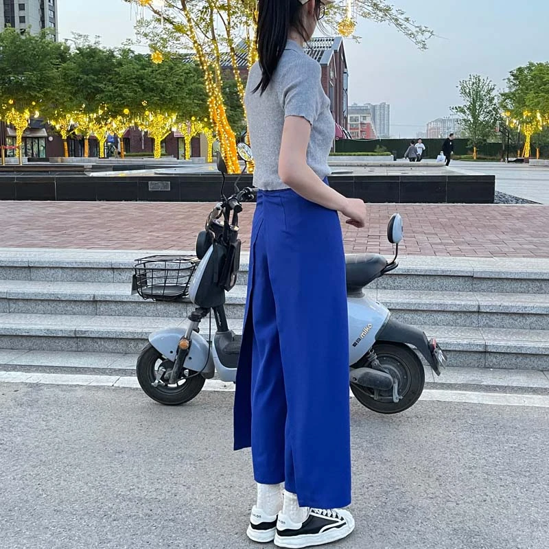 阔腿裤女裤夏季高腰垂感薄款2024夏季新款防晒遮光百搭时尚出游裤