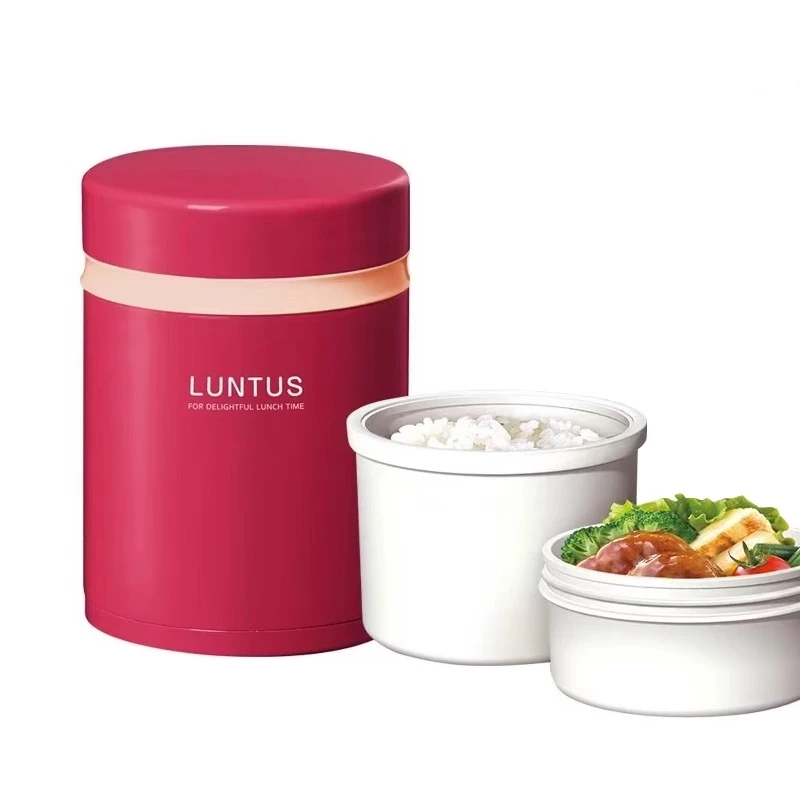 A家保温饭盒焖烧罐深红色800ml居家日用