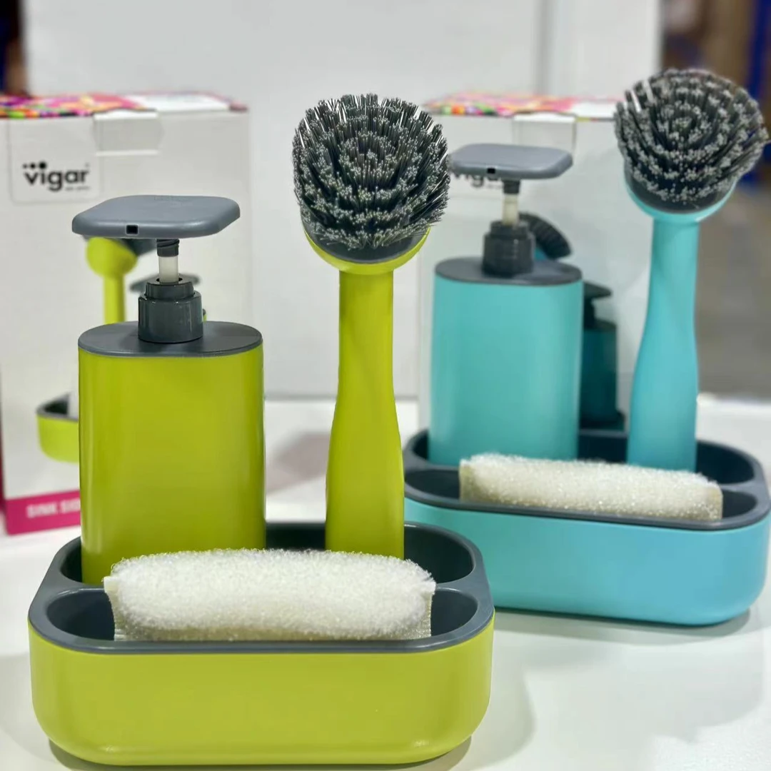 西班牙V家二代COOL系列清洁套装-碗碟刷+清洁瓶+海绵擦+底座