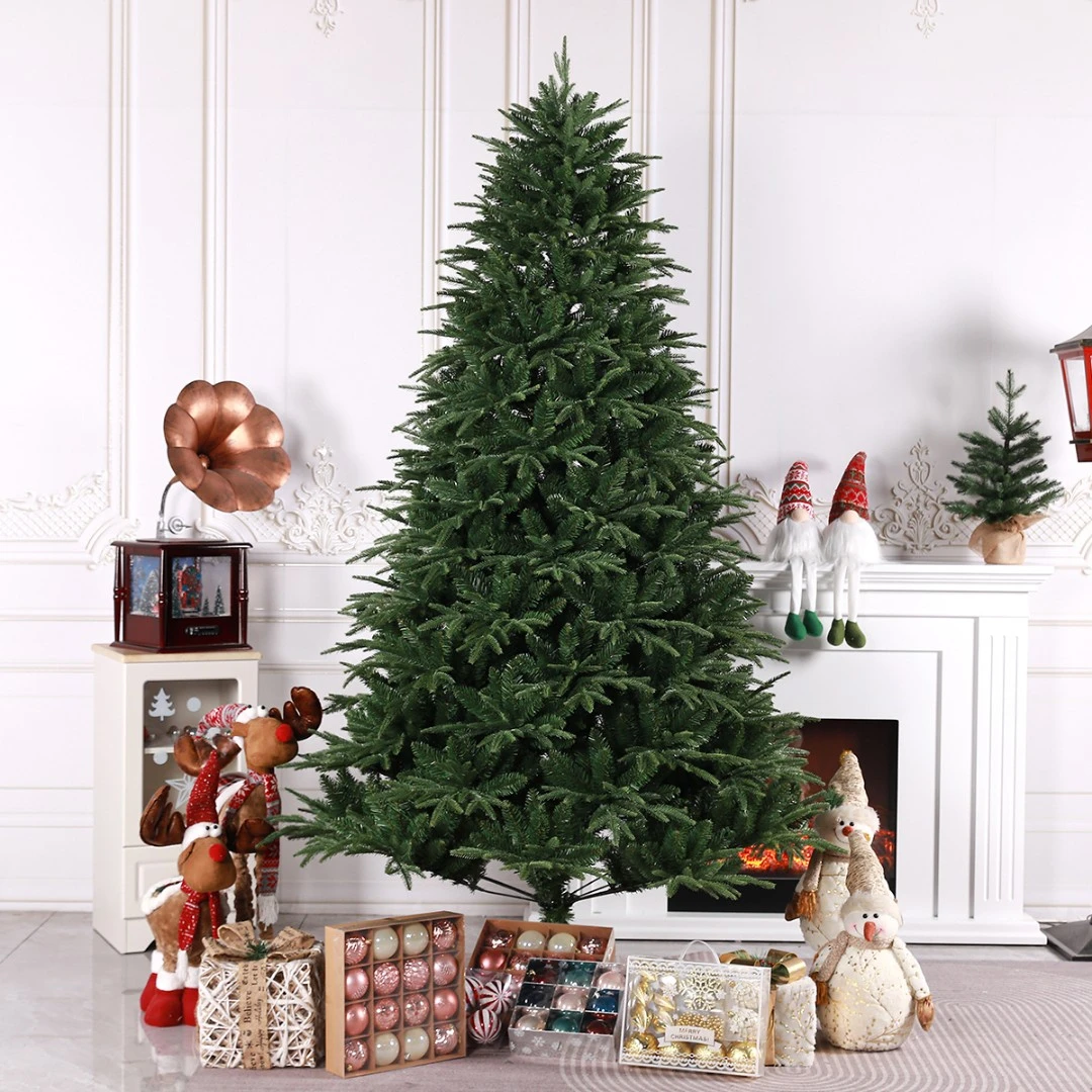 尖头PE混合圣诞树家用商用大型场景装饰圣诞节装扮现货节日摆件