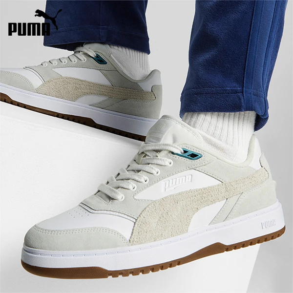 PUMA彪马官方 新款男女同款情侣复古休闲板鞋 DOUBLECOURT 393283