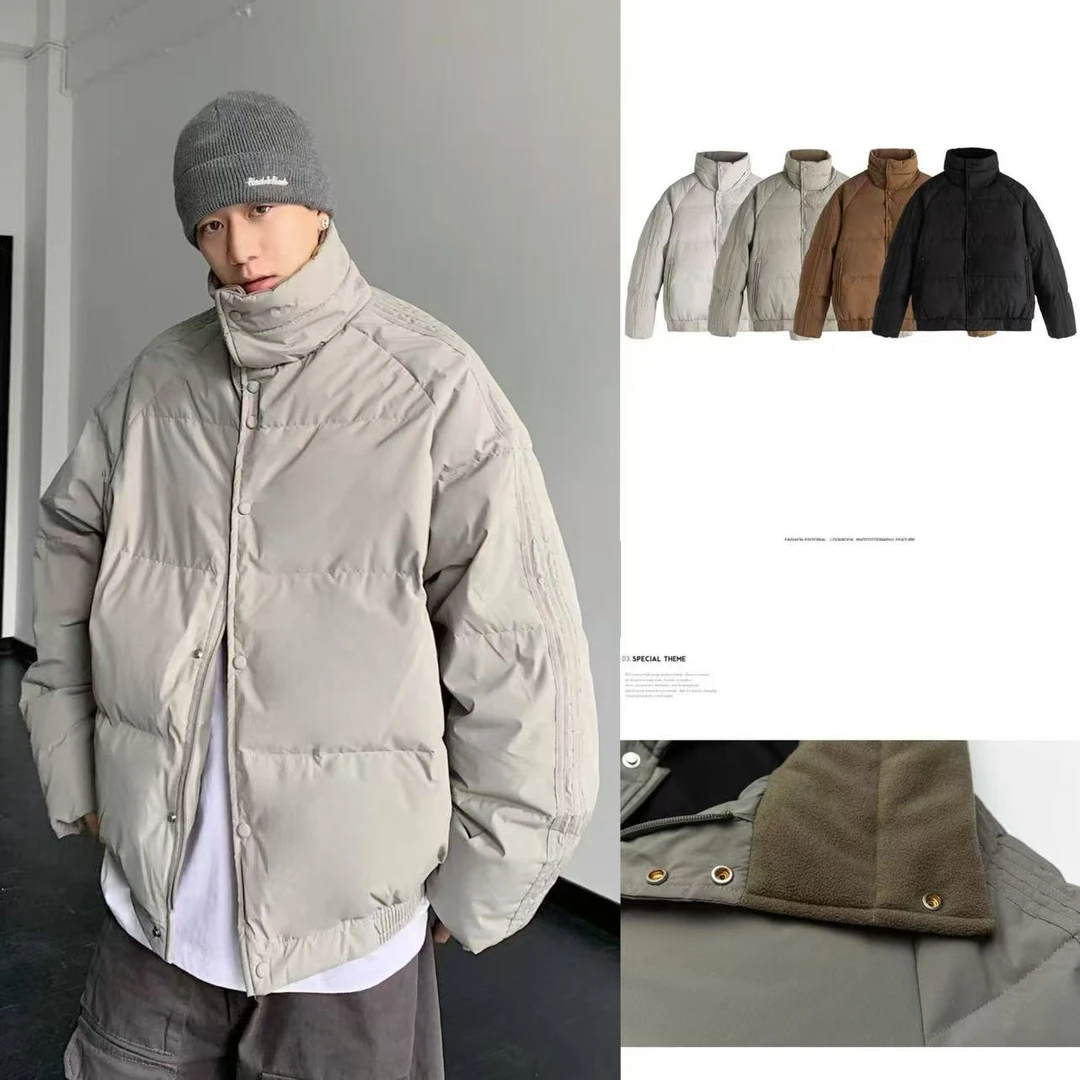 新款羽绒服男立领宽松保暖外套时尚休闲羽绒服保暖立领冬季W2077