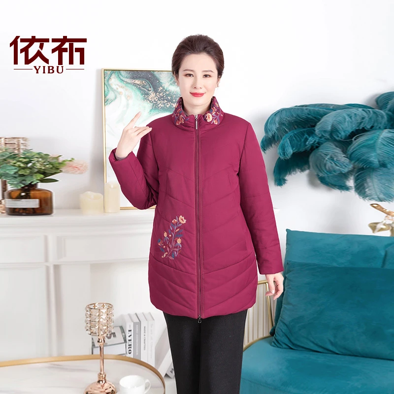 反季棉服中老年冬新款棉服洋气保暖妈妈装加厚冬季外套气质